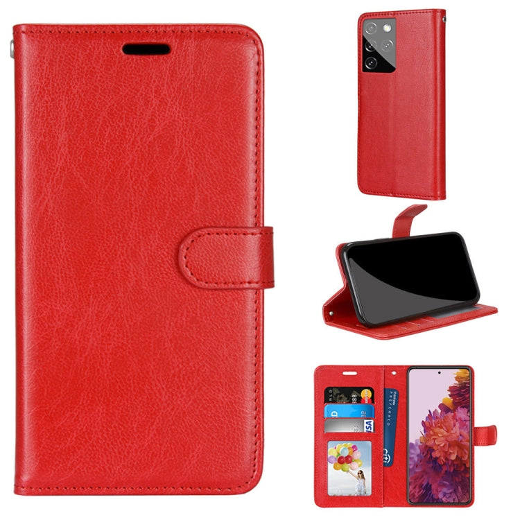 For Samsung Galaxy S21 Ultra 5G Pure Color Horizontal Flip PU Leather Case with Holder & Card Slots & Wallet & Photo Frame