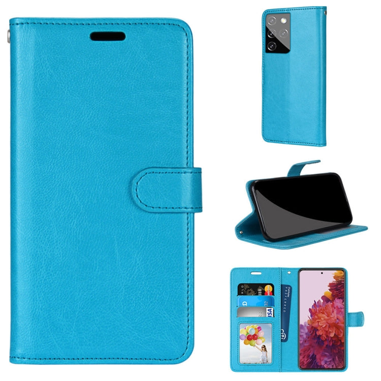 For Samsung Galaxy S21 Ultra 5G Pure Color Horizontal Flip PU Leather Case with Holder & Card Slots & Wallet & Photo Frame