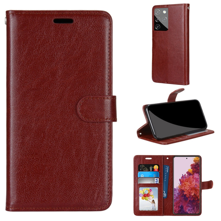 For Samsung Galaxy S21 Ultra 5G Pure Color Horizontal Flip PU Leather Case with Holder & Card Slots & Wallet & Photo Frame