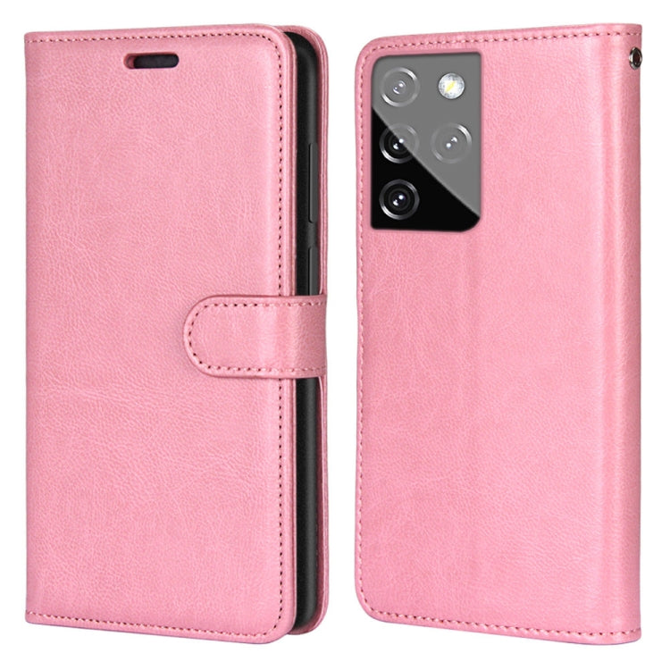 For Samsung Galaxy S21 Ultra 5G Pure Color Horizontal Flip PU Leather Case with Holder & Card Slots & Wallet & Photo Frame