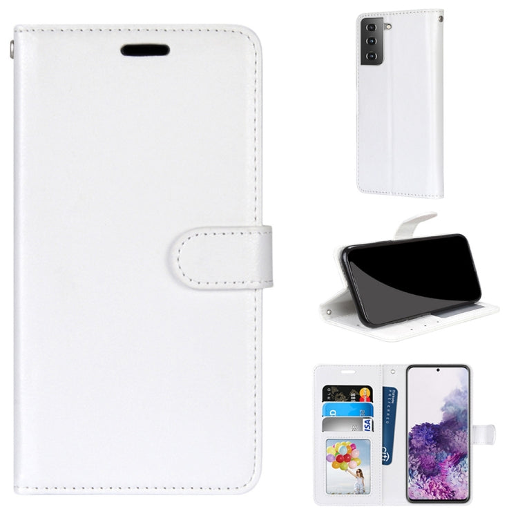 For Samsung Galaxy S21+ 5G Pure Color Horizontal Flip PU Leather Case with Holder & Card Slots & Wallet & Photo Frame