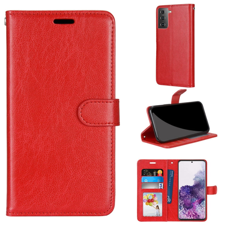 For Samsung Galaxy S21+ 5G Pure Color Horizontal Flip PU Leather Case with Holder & Card Slots & Wallet & Photo Frame