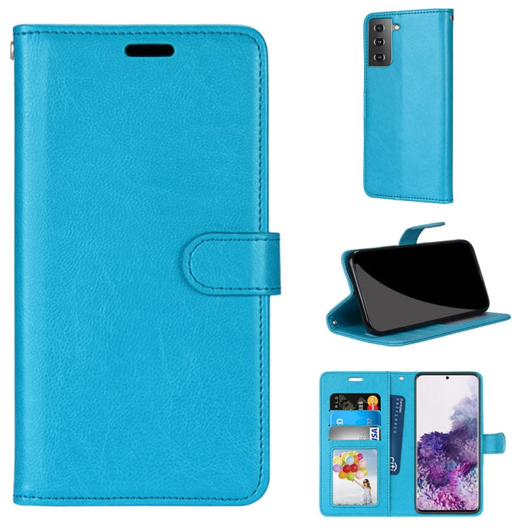 For Samsung Galaxy S21+ 5G Pure Color Horizontal Flip PU Leather Case with Holder & Card Slots & Wallet & Photo Frame