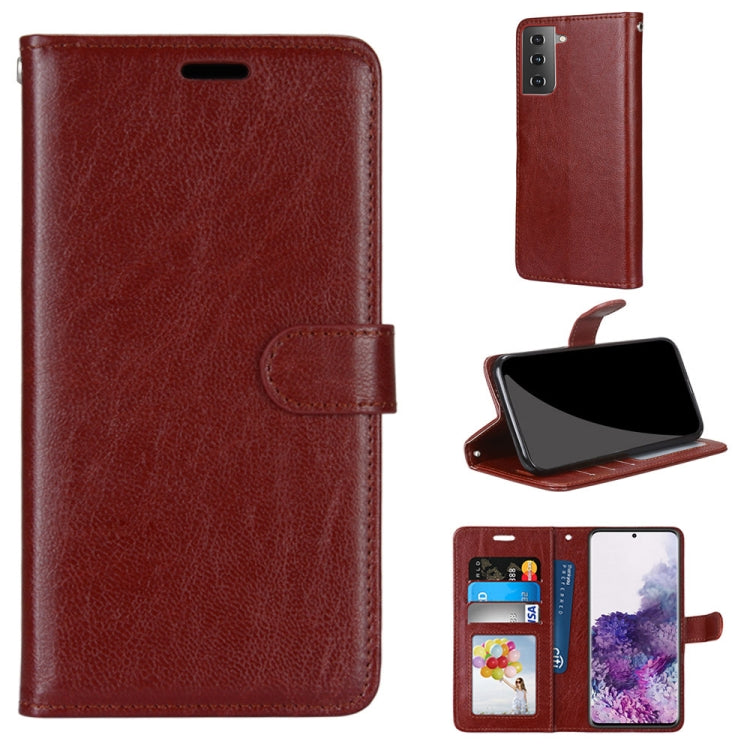 For Samsung Galaxy S21+ 5G Pure Color Horizontal Flip PU Leather Case with Holder & Card Slots & Wallet & Photo Frame
