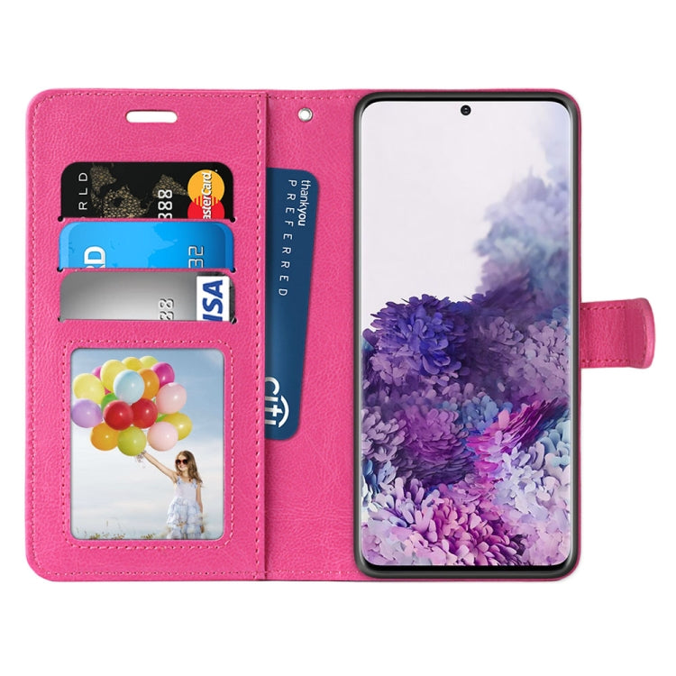 For Samsung Galaxy S21+ 5G Pure Color Horizontal Flip PU Leather Case with Holder & Card Slots & Wallet & Photo Frame