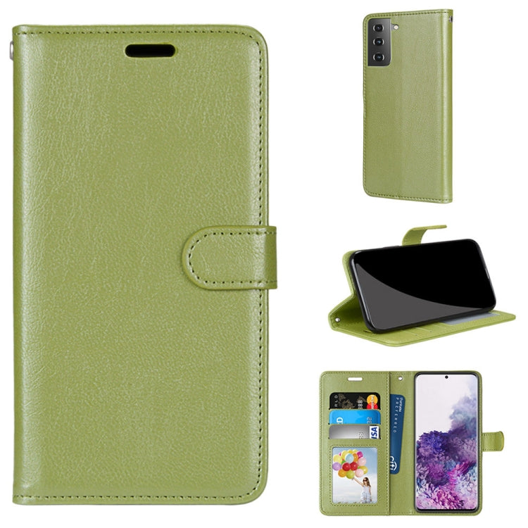 For Samsung Galaxy S21+ 5G Pure Color Horizontal Flip PU Leather Case with Holder & Card Slots & Wallet & Photo Frame