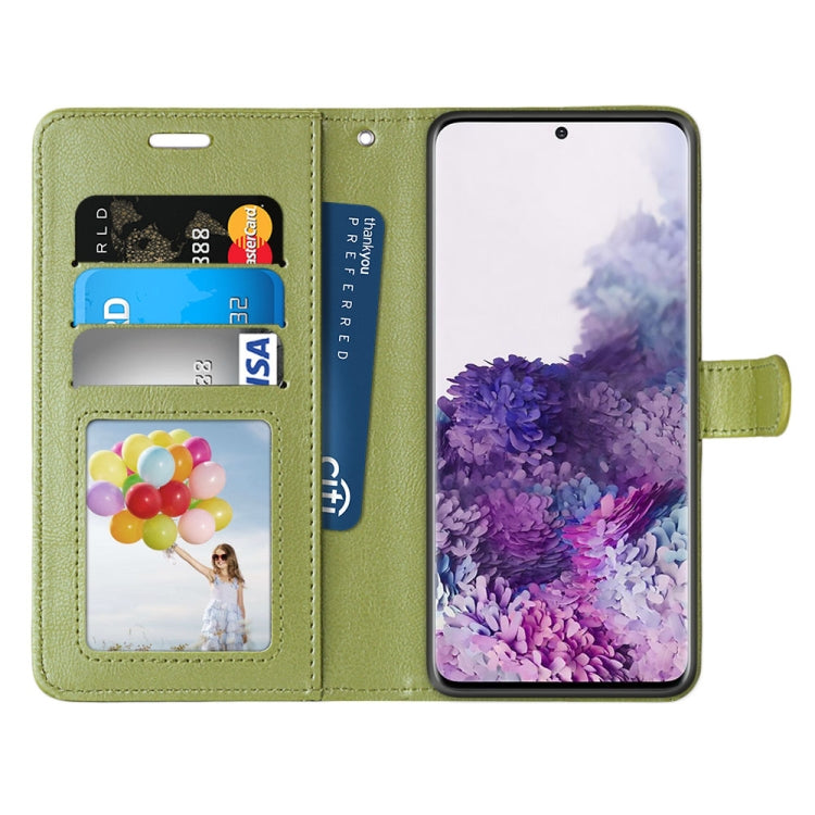 For Samsung Galaxy S21+ 5G Pure Color Horizontal Flip PU Leather Case with Holder & Card Slots & Wallet & Photo Frame