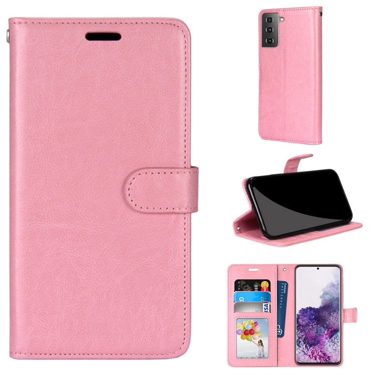 For Samsung Galaxy S21+ 5G Pure Color Horizontal Flip PU Leather Case with Holder & Card Slots & Wallet & Photo Frame