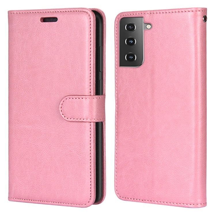For Samsung Galaxy S21+ 5G Pure Color Horizontal Flip PU Leather Case with Holder & Card Slots & Wallet & Photo Frame