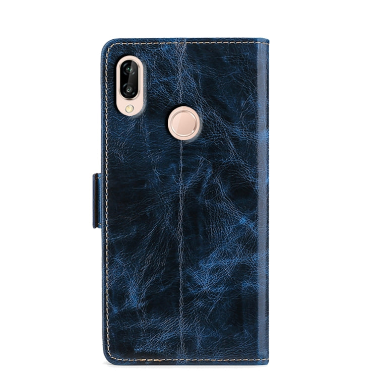 For Huawei Nova 3e Knead Pattern Texture Side Buckle Horizontal Flip Leather Case with Holder & Card Slots