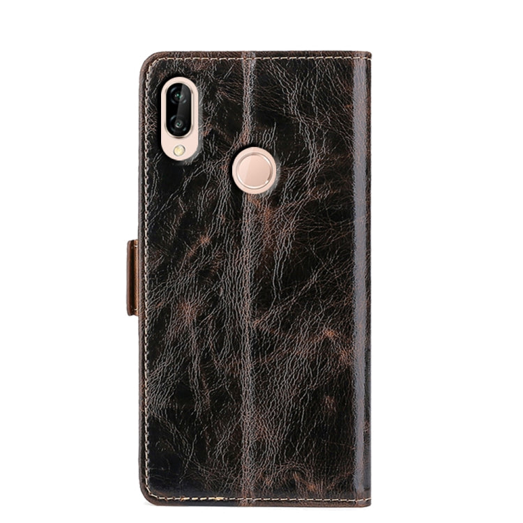 For Huawei Nova 3e Knead Pattern Texture Side Buckle Horizontal Flip Leather Case with Holder & Card Slots