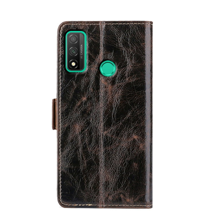 For Huawei P Smart 2020 Knead Pattern Texture Side Buckle Horizontal Flip Leather Case with Holder & Card Slots