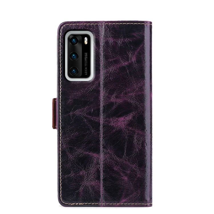 For Huawei P40 Knead Pattern Texture Side Buckle Horizontal Flip Leather Case with Holder & Card Slots