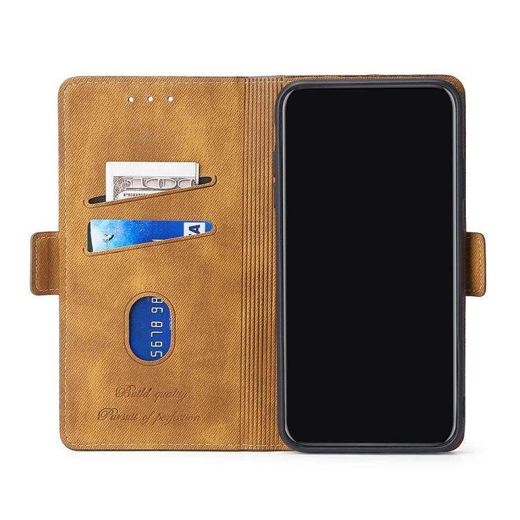 For Huawei P40 Knead Pattern Texture Side Buckle Horizontal Flip Leather Case with Holder & Card Slots