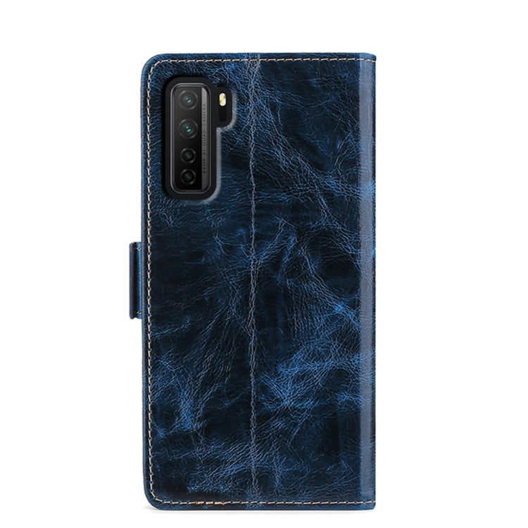 For Huawei P40 Lite Knead Pattern Texture Side Buckle Horizontal Flip Leather Case with Holder & Card Slots