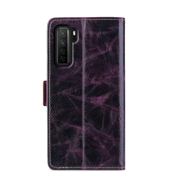 For Huawei P40 Lite Knead Pattern Texture Side Buckle Horizontal Flip Leather Case with Holder & Card Slots