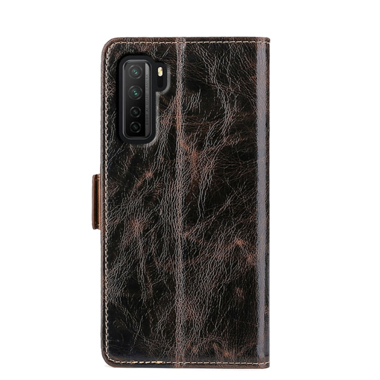 For Huawei P40 Lite Knead Pattern Texture Side Buckle Horizontal Flip Leather Case with Holder & Card Slots