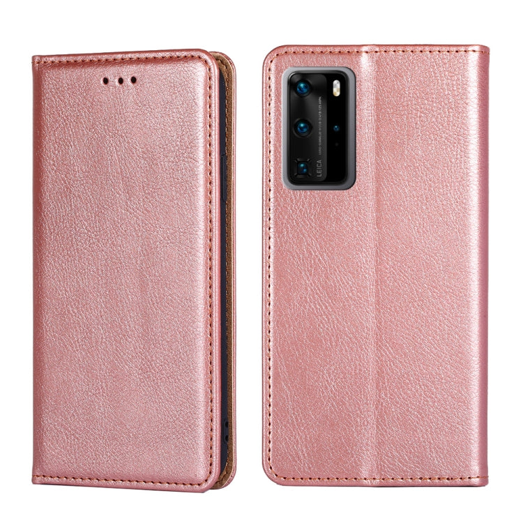 For Huawei P40 Pro PU + TPU Gloss Oil Solid Color Magnetic Horizontal Flip Leather Case with Holder & Card Slot & Wallet