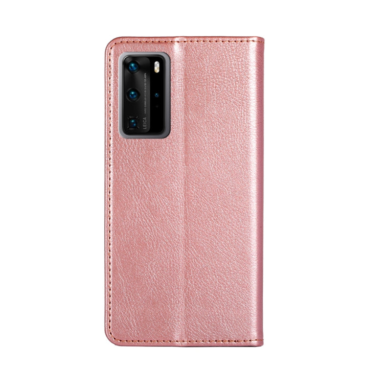 For Huawei P40 Pro PU + TPU Gloss Oil Solid Color Magnetic Horizontal Flip Leather Case with Holder & Card Slot & Wallet