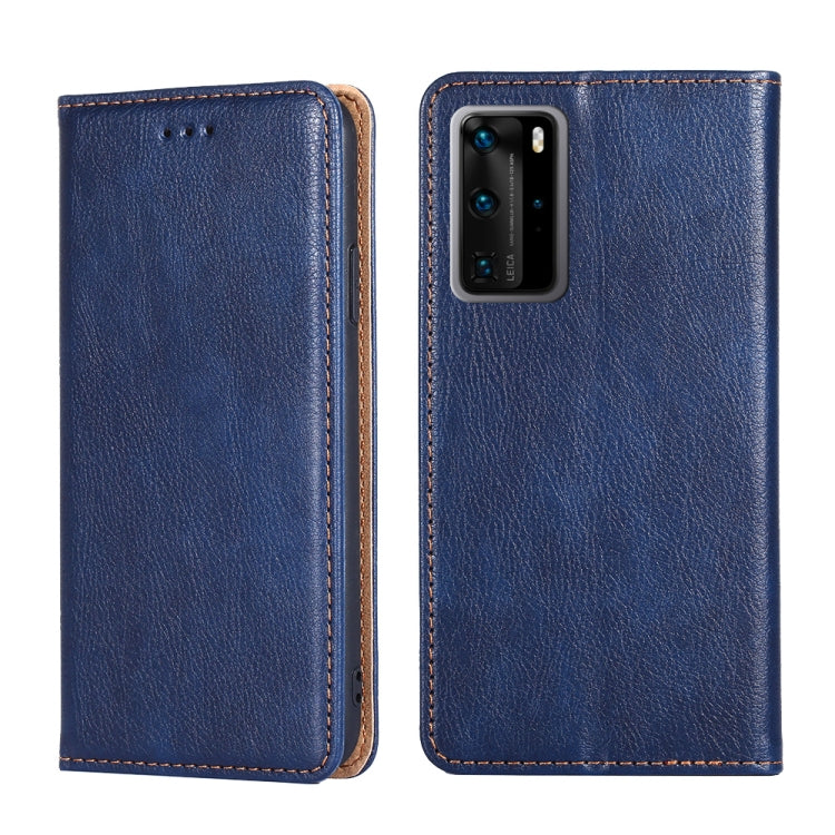 For Huawei P40 Pro PU + TPU Gloss Oil Solid Color Magnetic Horizontal Flip Leather Case with Holder & Card Slot & Wallet