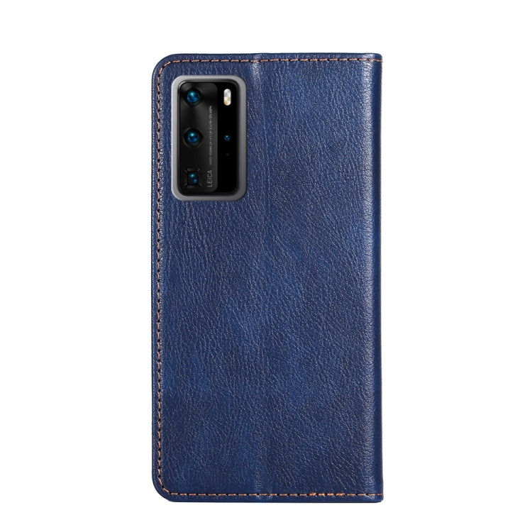 For Huawei P40 Pro PU + TPU Gloss Oil Solid Color Magnetic Horizontal Flip Leather Case with Holder & Card Slot & Wallet