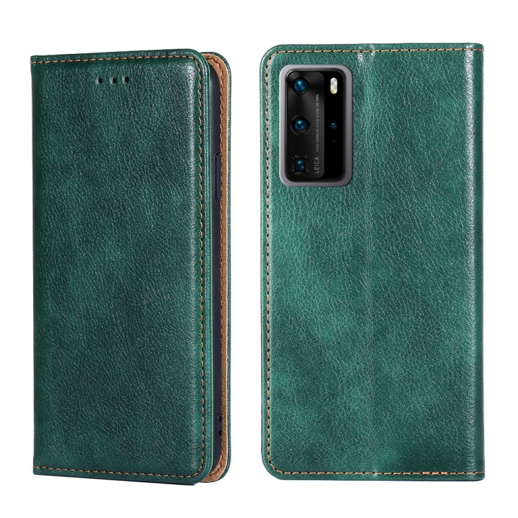 For Huawei P40 Pro PU + TPU Gloss Oil Solid Color Magnetic Horizontal Flip Leather Case with Holder & Card Slot & Wallet