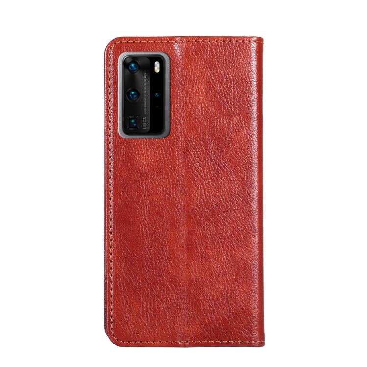 For Huawei P40 Pro PU + TPU Gloss Oil Solid Color Magnetic Horizontal Flip Leather Case with Holder & Card Slot & Wallet