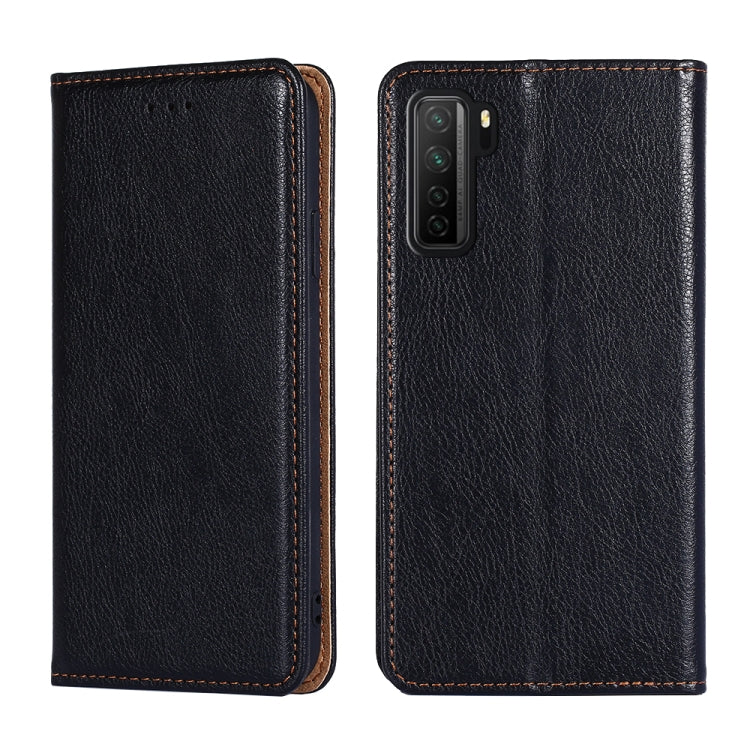 For Huawei P40 lite 5G PU + TPU Gloss Oil Solid Color Magnetic Horizontal Flip Leather Case with Holder & Card Slot & Wallet