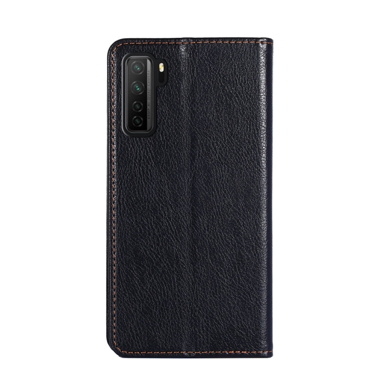 For Huawei P40 lite 5G PU + TPU Gloss Oil Solid Color Magnetic Horizontal Flip Leather Case with Holder & Card Slot & Wallet