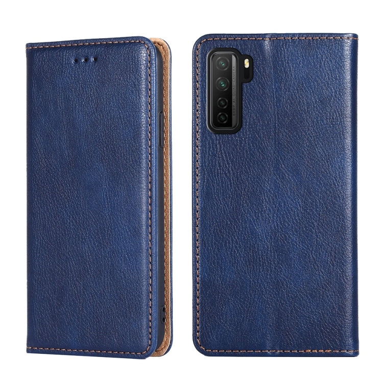 For Huawei P40 lite 5G PU + TPU Gloss Oil Solid Color Magnetic Horizontal Flip Leather Case with Holder & Card Slot & Wallet