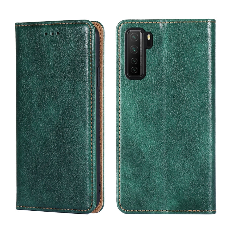 For Huawei P40 lite 5G PU + TPU Gloss Oil Solid Color Magnetic Horizontal Flip Leather Case with Holder & Card Slot & Wallet