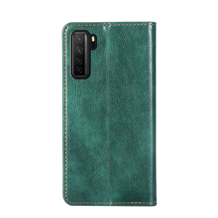 For Huawei P40 lite 5G PU + TPU Gloss Oil Solid Color Magnetic Horizontal Flip Leather Case with Holder & Card Slot & Wallet