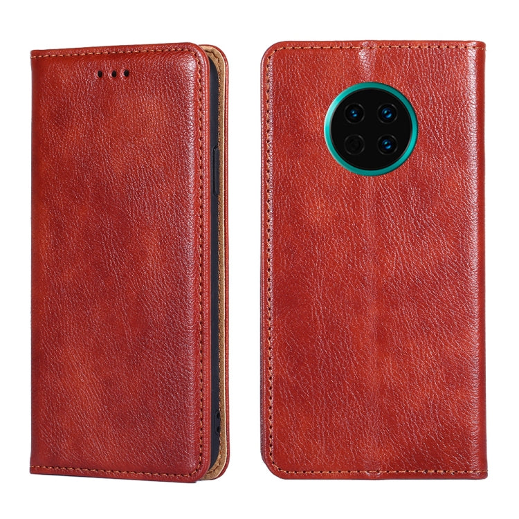 For Huawei Mate 30 PU + TPU Gloss Oil Solid Color Magnetic Horizontal Flip Leather Case with Holder & Card Slot & Wallet
