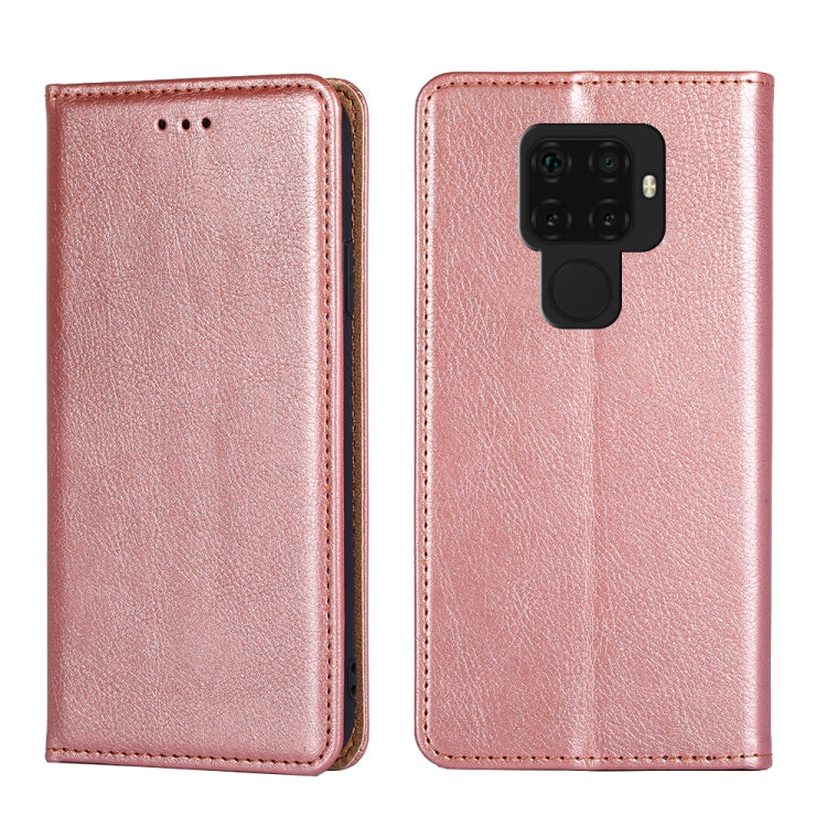 For Huawei Mate 30 Lite PU + TPU Gloss Oil Solid Color Magnetic Horizontal Flip Leather Case with Holder & Card Slot & Wallet