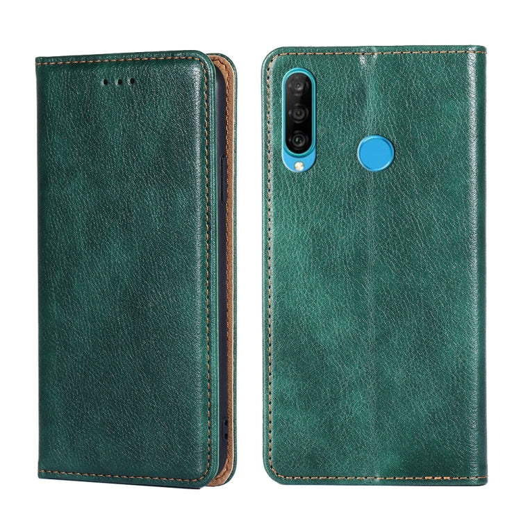 For Huawei P30 lite PU + TPU Gloss Oil Solid Color Magnetic Horizontal Flip Leather Case with Holder & Card Slot & Wallet