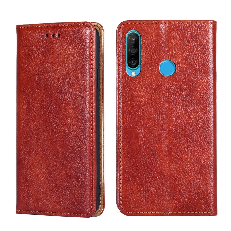 For Huawei P30 lite PU + TPU Gloss Oil Solid Color Magnetic Horizontal Flip Leather Case with Holder & Card Slot & Wallet