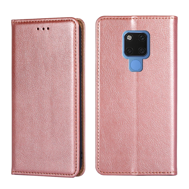 For Huawei Mate 20 PU + TPU Gloss Oil Solid Color Magnetic Horizontal Flip Leather Case with Holder & Card Slot & Wallet