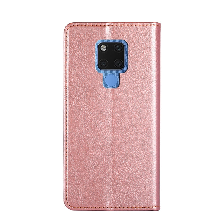 For Huawei Mate 20 PU + TPU Gloss Oil Solid Color Magnetic Horizontal Flip Leather Case with Holder & Card Slot & Wallet