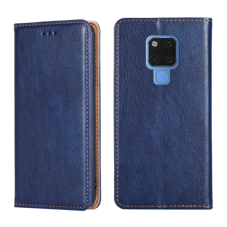 For Huawei Mate 20 PU + TPU Gloss Oil Solid Color Magnetic Horizontal Flip Leather Case with Holder & Card Slot & Wallet