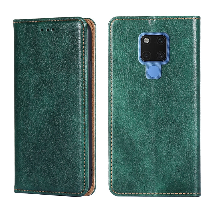 For Huawei Mate 20 PU + TPU Gloss Oil Solid Color Magnetic Horizontal Flip Leather Case with Holder & Card Slot & Wallet