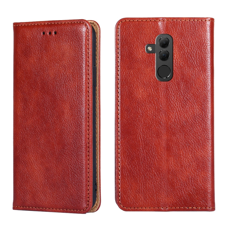 For Huawei Mate 20 lite PU + TPU Gloss Oil Solid Color Magnetic Horizontal Flip Leather Case with Holder & Card Slot & Wallet