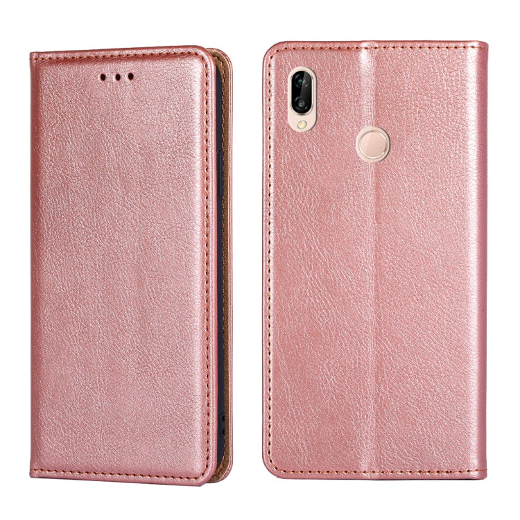 For Huawei P20 lite / Nova 3e PU + TPU Gloss Oil Solid Color Magnetic Horizontal Flip Leather Case with Holder & Card Slot & Wallet