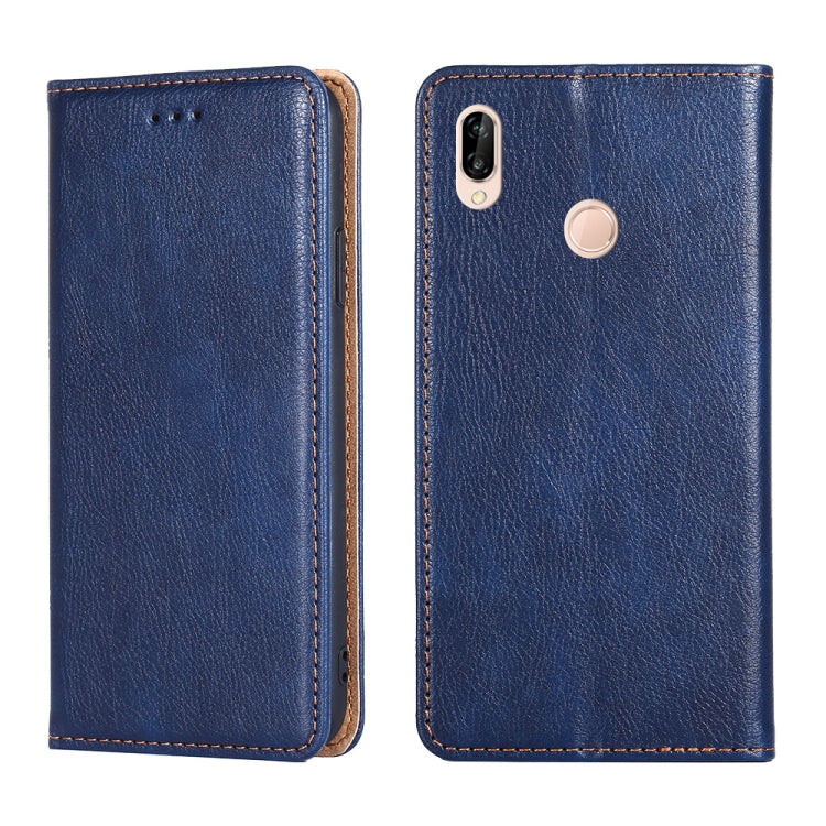 For Huawei P20 lite / Nova 3e PU + TPU Gloss Oil Solid Color Magnetic Horizontal Flip Leather Case with Holder & Card Slot & Wallet