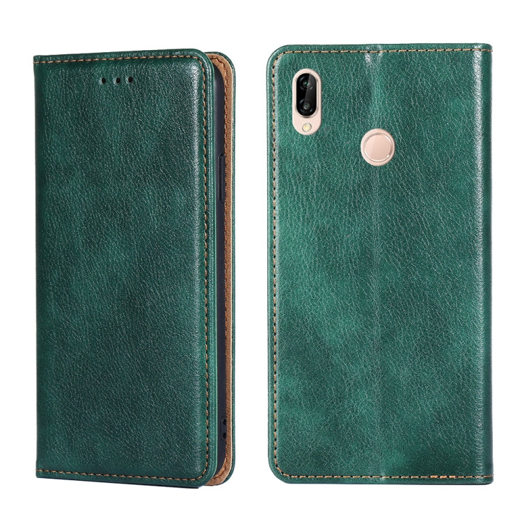 For Huawei P20 lite / Nova 3e PU + TPU Gloss Oil Solid Color Magnetic Horizontal Flip Leather Case with Holder & Card Slot & Wallet