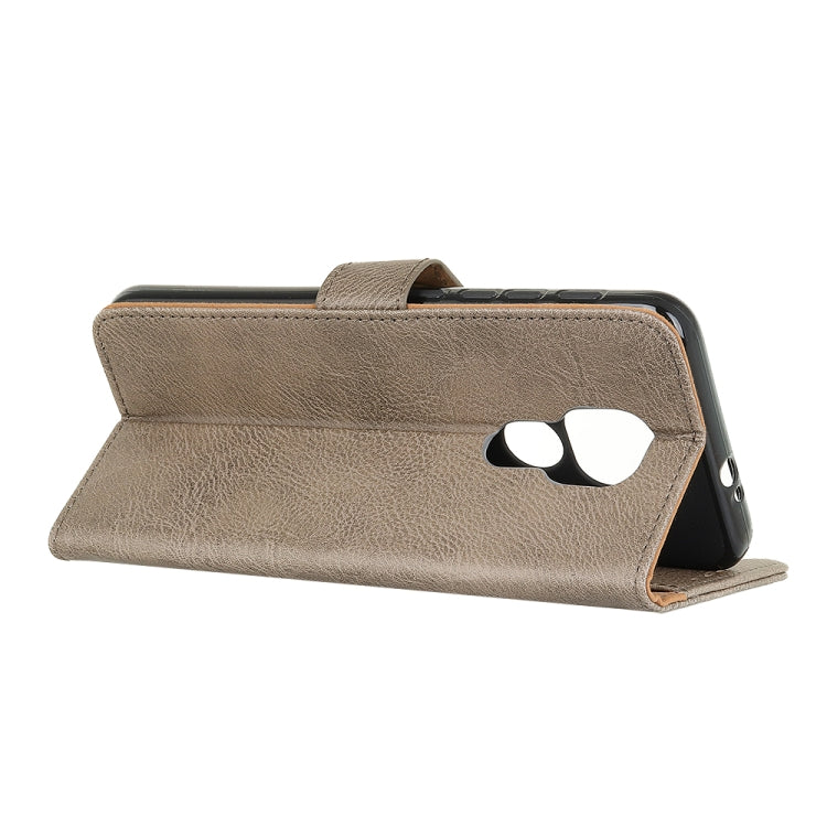 For Motorola Moto G Play 2021 KHAZNEH Cowhide Texture Horizontal Flip Leather Case with Holder & Card Slots & Wallet