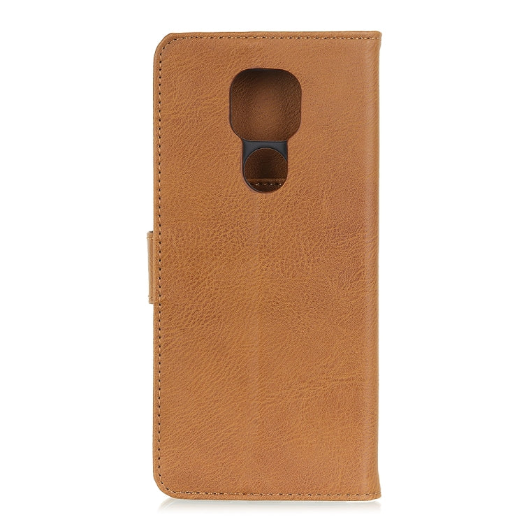 For Motorola Moto G Play 2021 KHAZNEH Cowhide Texture Horizontal Flip Leather Case with Holder & Card Slots & Wallet