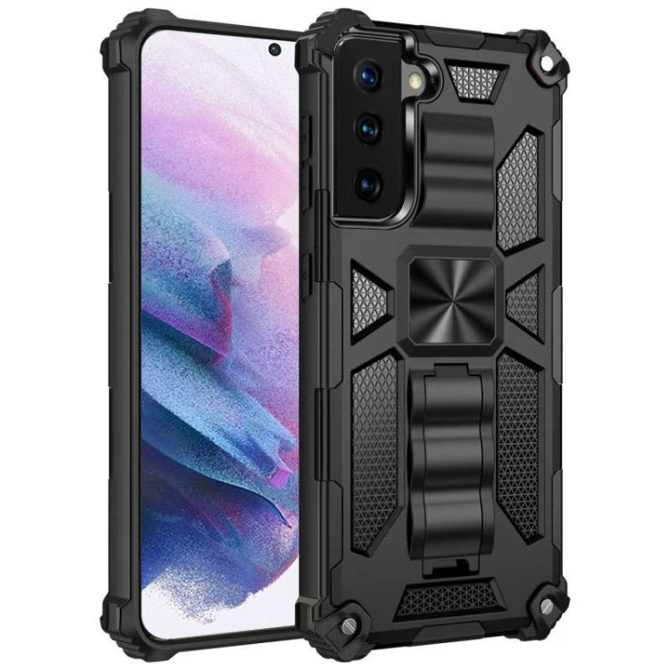For Samsung Galaxy S21+ 5G Shockproof TPU + PC Magnetic Protective Case with Holder