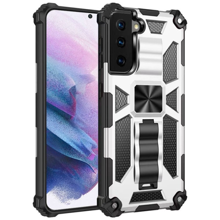 For Samsung Galaxy S21+ 5G Shockproof TPU + PC Magnetic Protective Case with Holder