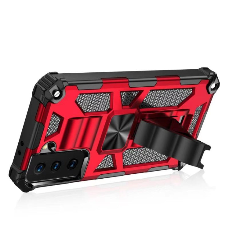 For Samsung Galaxy S21+ 5G Shockproof TPU + PC Magnetic Protective Case with Holder