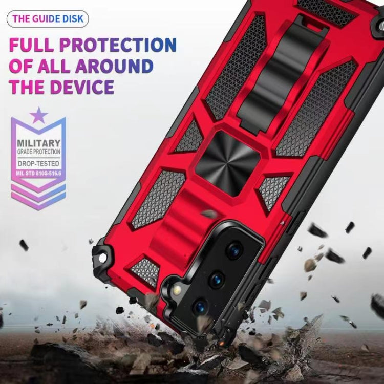 For Samsung Galaxy S21+ 5G Shockproof TPU + PC Magnetic Protective Case with Holder